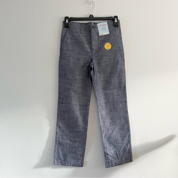 NWT Cat & Jack Kids Blue Straight Leg Dress Pants Reinforced Knees Size 8 - Picture 2 of 7